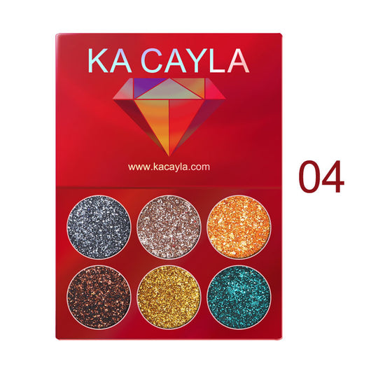 Paleta de Sombras de Ojos Diamond Sequin 6 Colores Brillantes - Image 10