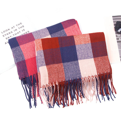 Bufanda Escocesa Reversible de Cachemira para Mujer - Talla Plus - Image 10