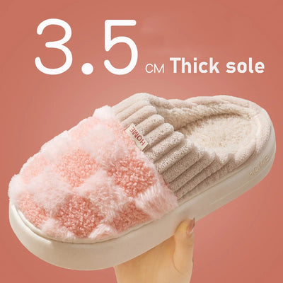 Pantuflas de Cuadros Cálidas para Mujer - Zapatillas de Casa Acolchadas con Suela Antideslizante - Image 7