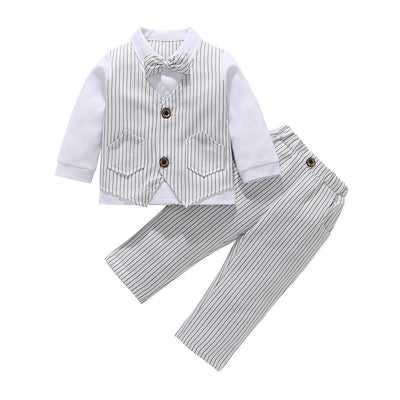 Traje Caballero Tres Piezas Chaleco Manga Larga Otoño Invierno - Image 9