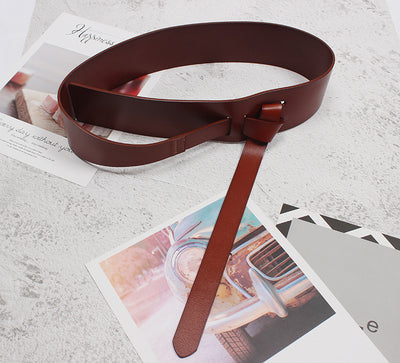 Cinturón Ancho de Cuero con Detalles Decorativos para Mujer - Image 31
