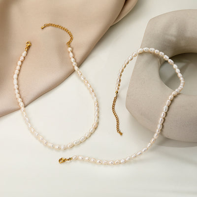Collar de Perlas de Agua Dulce Natural - Cadena de Clavícula Lujo Minimalista - Image 10