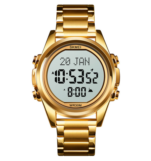 Reloj Electrónico Árabe para Hombre Acero Inoxidable Diseño Fashion - Image 9