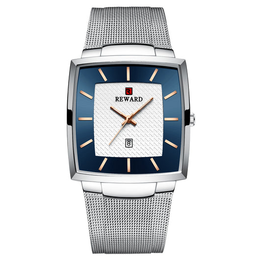 Reloj de Negocios Hombre Resistente al Agua - Correa de Malla Cuarzo - Image 4