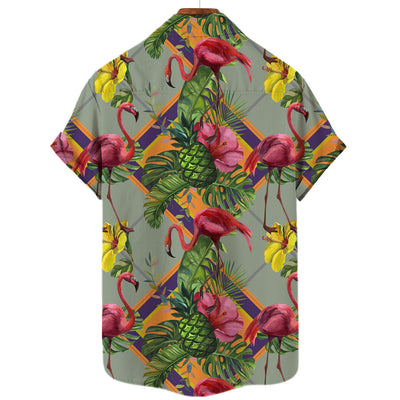 Camisa Hawaiana Tropical con Impresión 3D Digital de Animales de Selva para Hombre - Image 15