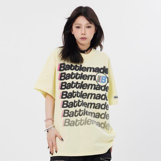 Camiseta Unisex con Estampado de Letras - Manga Corta - Image 19