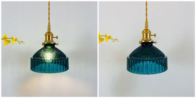 Lámpara Colgante Nórdica Retro con Cristal y Latón - Image 11