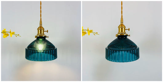 Lámpara Colgante Nórdica Retro con Cristal y Latón - Image 11