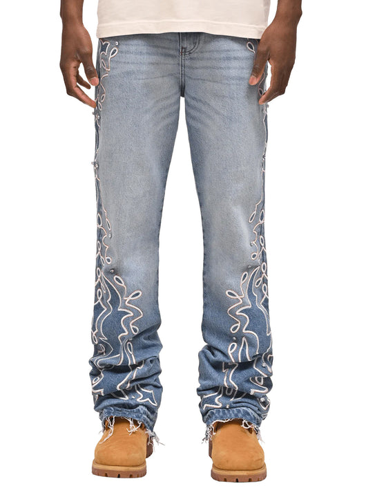 Jeans Anchos para Hombre con Diseño Degradado - Image 8