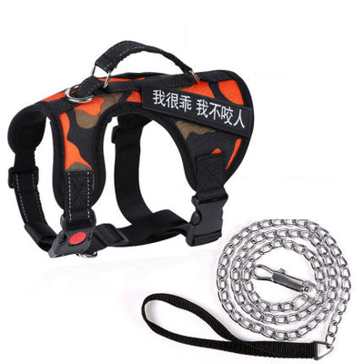 Arnés de Pecho para Perro Tipo Chaleco con Cuerda de Tracción Rojo - Image 14