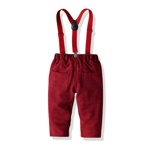 Traje Navideño para Niño - Camisa Cuadros Manga Larga - Image 3
