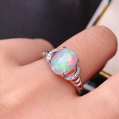 Anillo de Ópalo Natural con Plata 925 Incrustada - Image 4