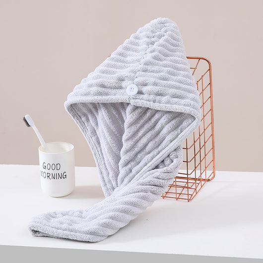 Toalla Turbante Absorbente Velvet para Secado Rápido de Cabello - Image 9