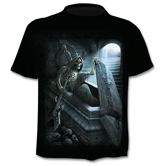 Playera Hombre Estilo Punk Calavera Gótica - Image 7