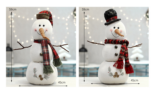 Muñeco de Nieve Navideño de Peluche con Bufanda y Capucha - Image 20