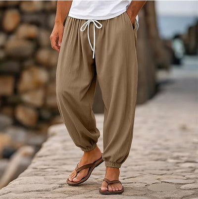 Shorts de Playa Holgados para Hombre en Colores Sólidos - Image 12