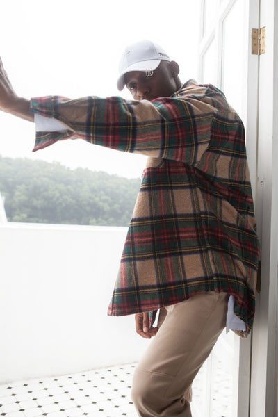 Camisa Acolchada Cuadros con Hombros Caídos - Image 8