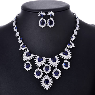 Conjunto de Joyería Nupcial con Zirconias de Colores - Image 5