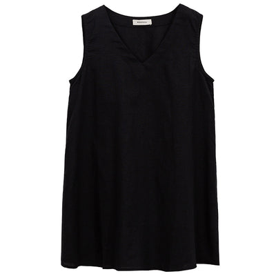 Blusa de Lino Puro Escote V sin Mangas para Mujer - Image 17