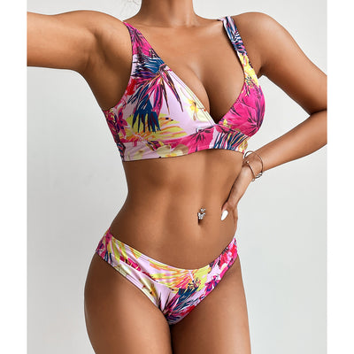 Traje de Baño Dividido con Estampado Sexy de Estilo Europeo y Americano - Image 9