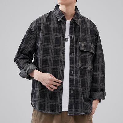 Camisa a Cuadros Otoñal para Hombre - Estilo Personalidad Fashion - Image 2
