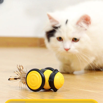 Juguete Interactivo Eléctrico para Gatos - Abejita Móvil con Plumas y Movimiento Aleatorio - Image 13