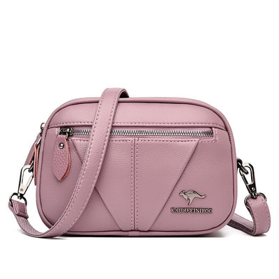 Bolso Bandolera Redondo de Cuero Genuino - Versátil y Elegante - Image 3