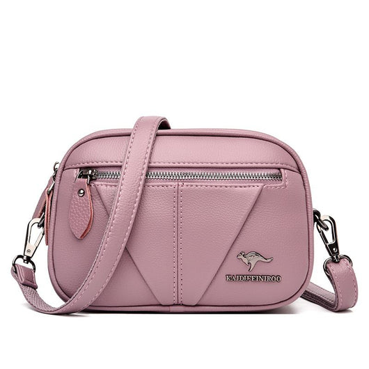 Bolso Bandolera Redondo de Cuero Genuino - Versátil y Elegante - Image 3