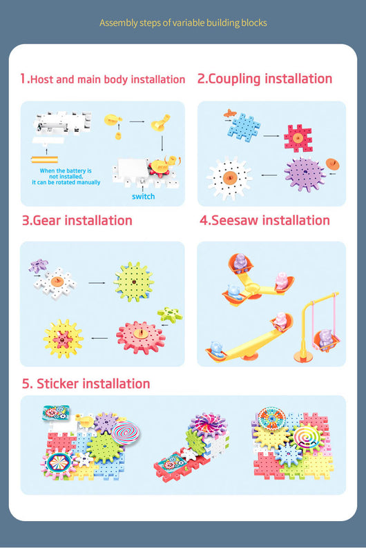 Bloques de Construcción Eléctricos con Piezas Grandes - Set Puzzle 3-6 Años - Image 8