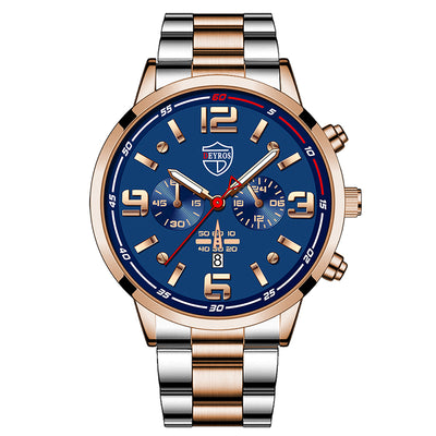 Reloj de Cuarzo para Hombre con Banda de Acero y Calendario Luminoso - Image 11