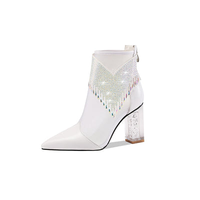 Sandalias Altas de Cuero con Malla Calada para Mujer - Image 15