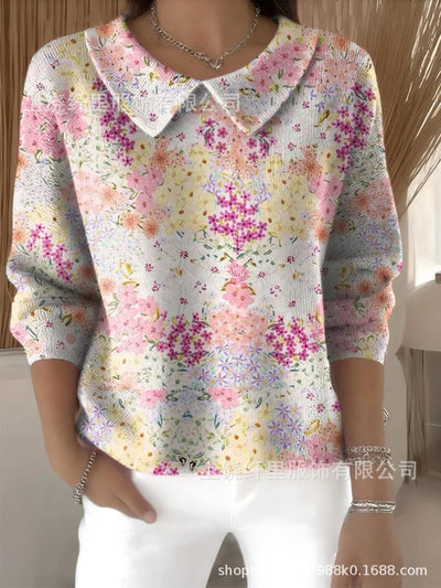 Polo Mujer Cuello V Manga Larga Color Sólido - Image 11