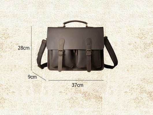 Maletín Ejecutivo de Cuero para Hombre con Correa de Hombro - Image 7