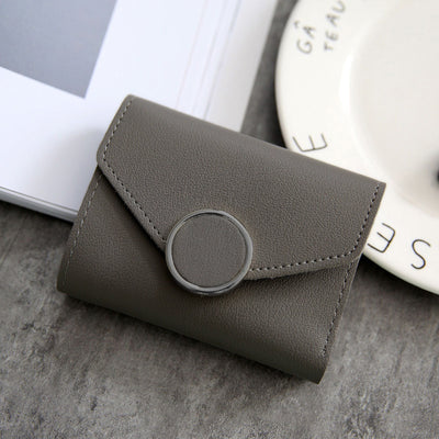 Billetera Retro Británica Mujer Patrón Lichi Triplicado Compacto - Image 13