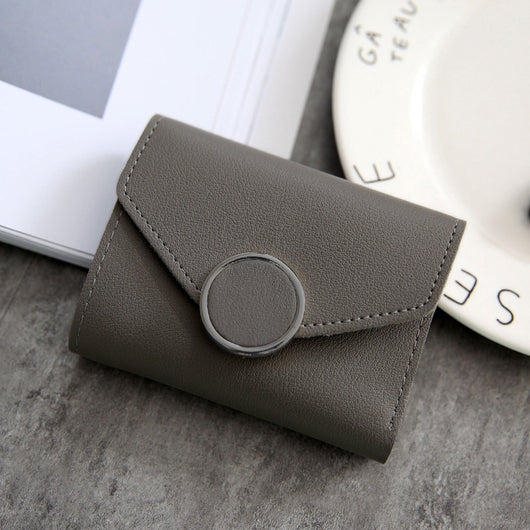 Billetera Retro Británica Mujer Patrón Lichi Triplicado Compacto - Image 13