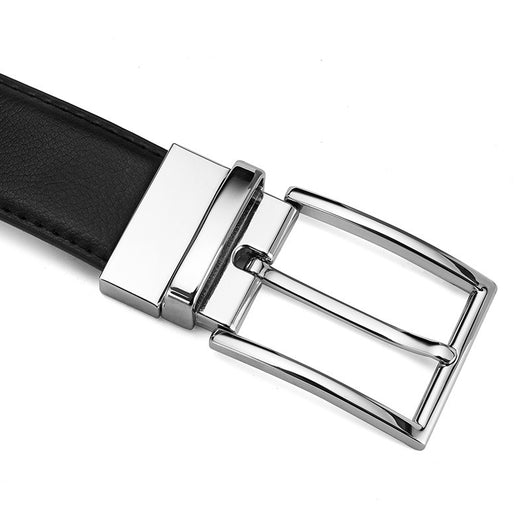 Cinturón de Cuero Genuino con Hebilla Giratoria para Hombre - Image 3