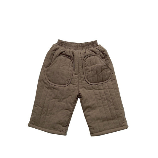 Pantalones de Terciopelo Acolchados para Niños - Corte Recto Clásico - Image 2