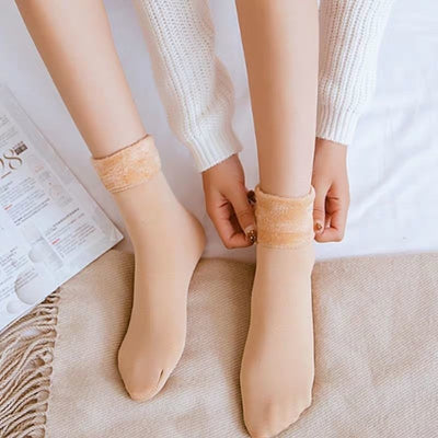 Calcetines Térmicos Mujer Tubo Alto con Forro Grueso y Terciopelo - Image 19