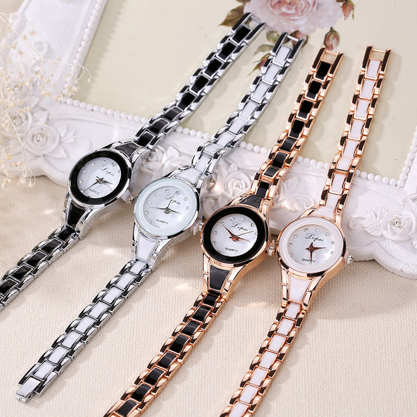 Reloj de Pulsera Elegante con Dial Redondo de Lujo para Mujer