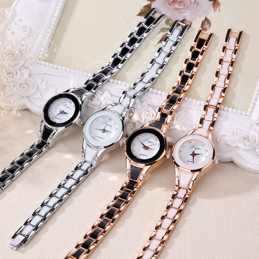 Reloj de Pulsera Elegante con Dial Redondo de Lujo para Mujer