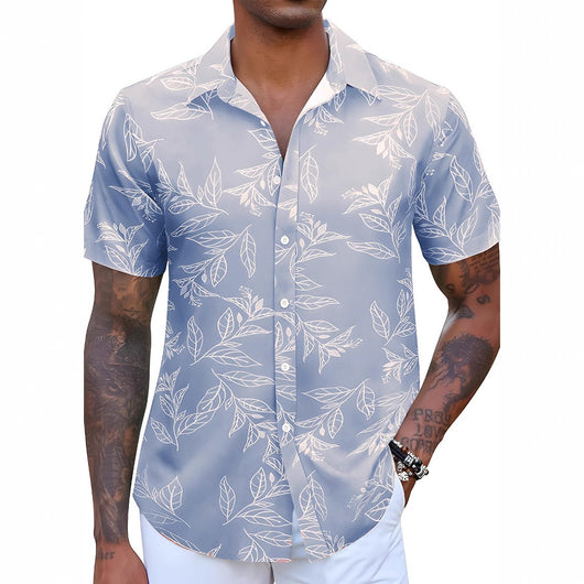 Camisa Floral Casual Manga Corta Estilo Europeo - Image 4