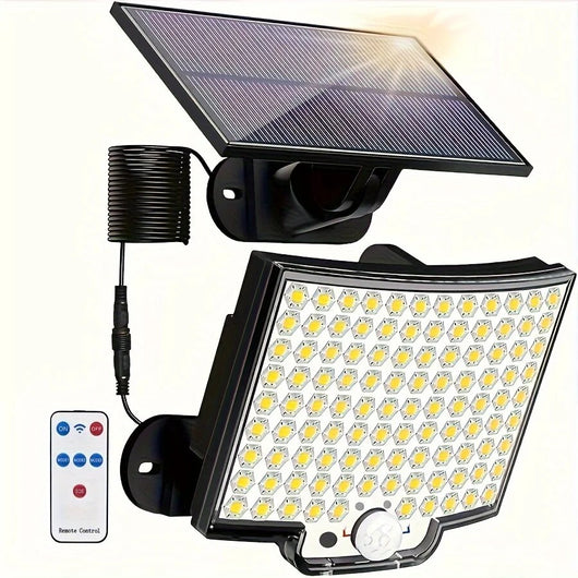 Foco Solar LED Inteligente Exterior 106LED - Sensor Movimiento, Control Remoto, 3 Modos - Image 6