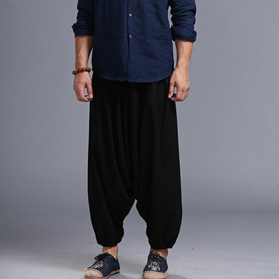 Pantalones Harem Cómodos para Hombre - Estilo Moderno y Relajado