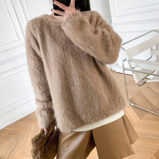 Suéter de Cuello Redondo en Lana de Alpaca Premium - Image 3