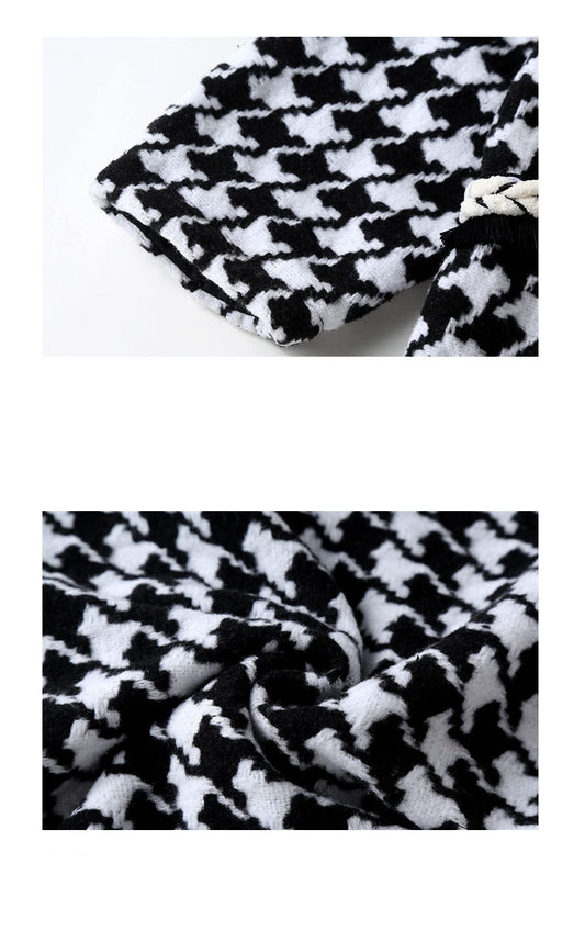 Traje Infantil Cuadros Houndstooth con Abrigo Acolchado - Image 2