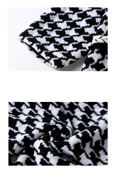Traje Infantil Cuadros Houndstooth con Abrigo Acolchado - Image 2