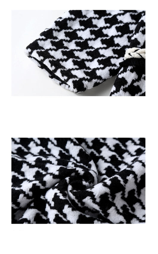 Traje Infantil Cuadros Houndstooth con Abrigo Acolchado - Image 2