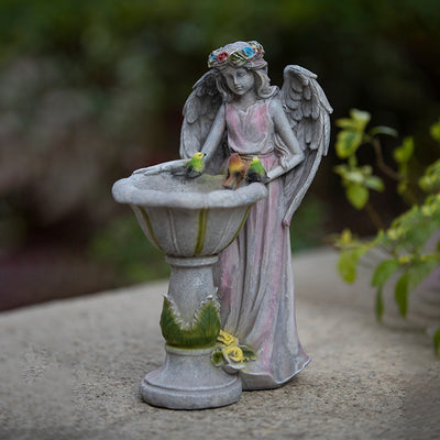 Ángel Luminoso Solar para Jardín - Artesanía en Resina - Image 3