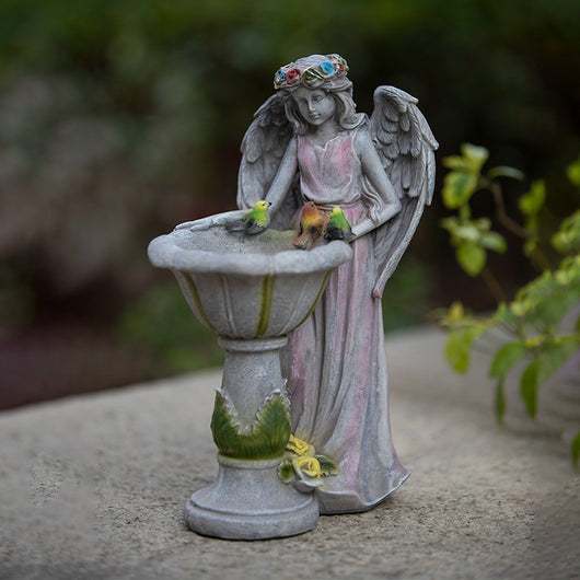 Ángel Luminoso Solar para Jardín - Artesanía en Resina - Image 3