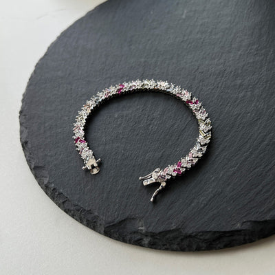 Pulsera de Plata Esterlina S925 Mujer Colores Dopamina con Circón - Image 4